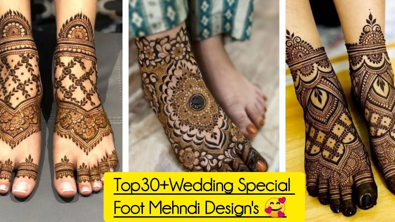 Top30+Bridal Foot Mehndi Design's2025💖#trendingvideo#newthumbmehndi#growmyaccount#viralvideo#mehndi