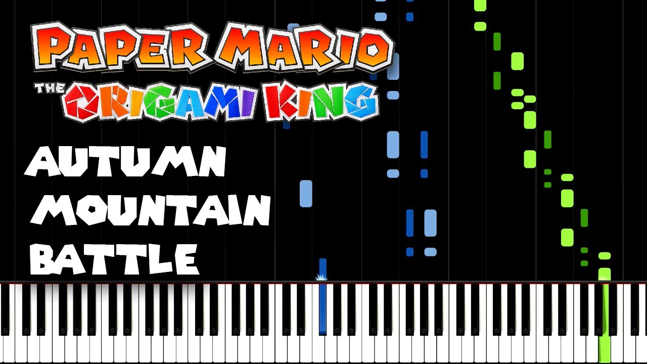 Autumn Mountain Battle - Paper Mario: The Origami King (Piano Tutorial) [Synthesia]