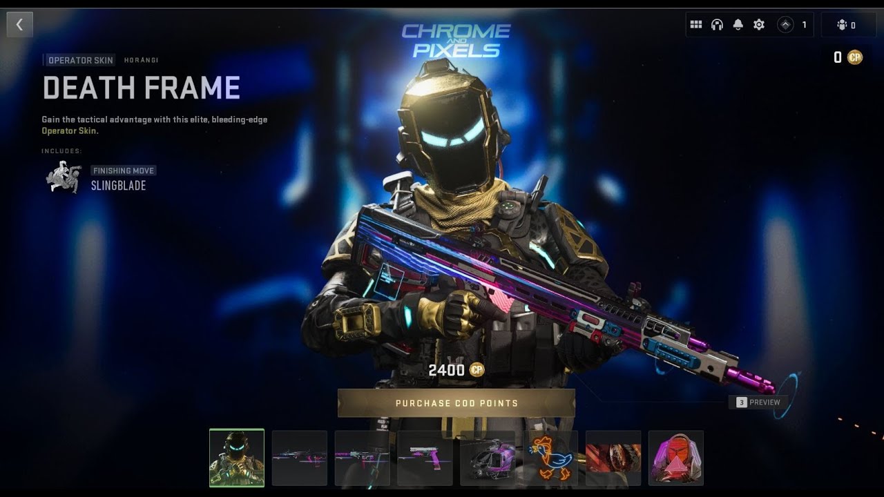 Season 5 Chrome & Pixels Operator (HORANGI) Bundle in MW2 + Warzone!