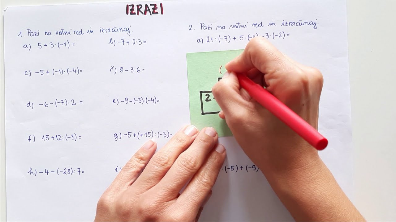 Izrazi s celimi števili