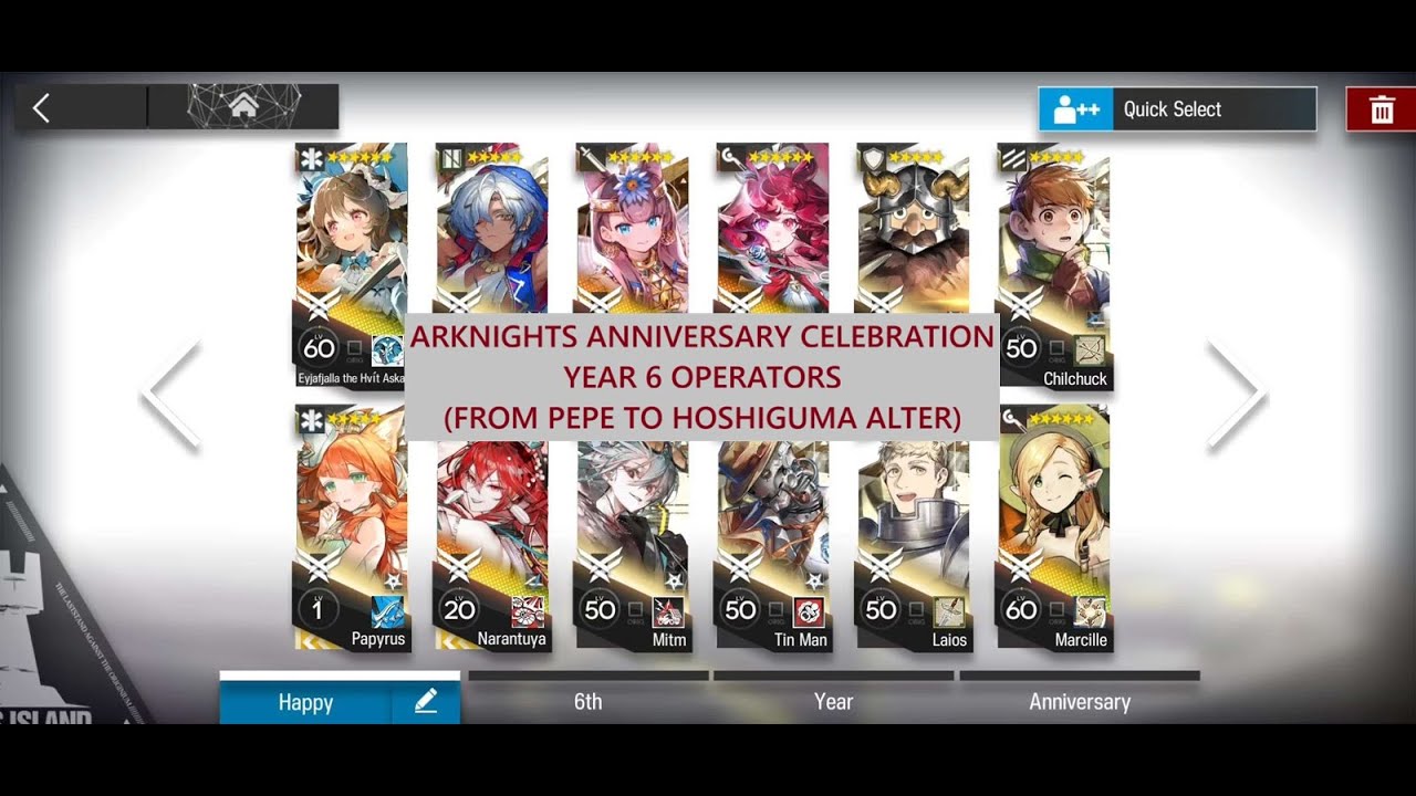 Arknights 2026  Anniversary Celebration EN voice lines: All Year 6 operators