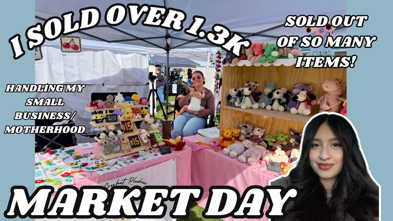 MARKET DAY ✨SOLD OVER 1.3K 💸 SOLD OUT 💅🏽WHAT TO TAKE TO A MARKET  🌞