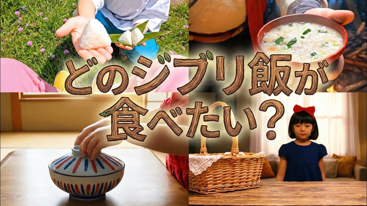 どのジブリ飯が食べたい？🍜【AI ASMR】 Which Ghibli dish do you want to eat?🧡