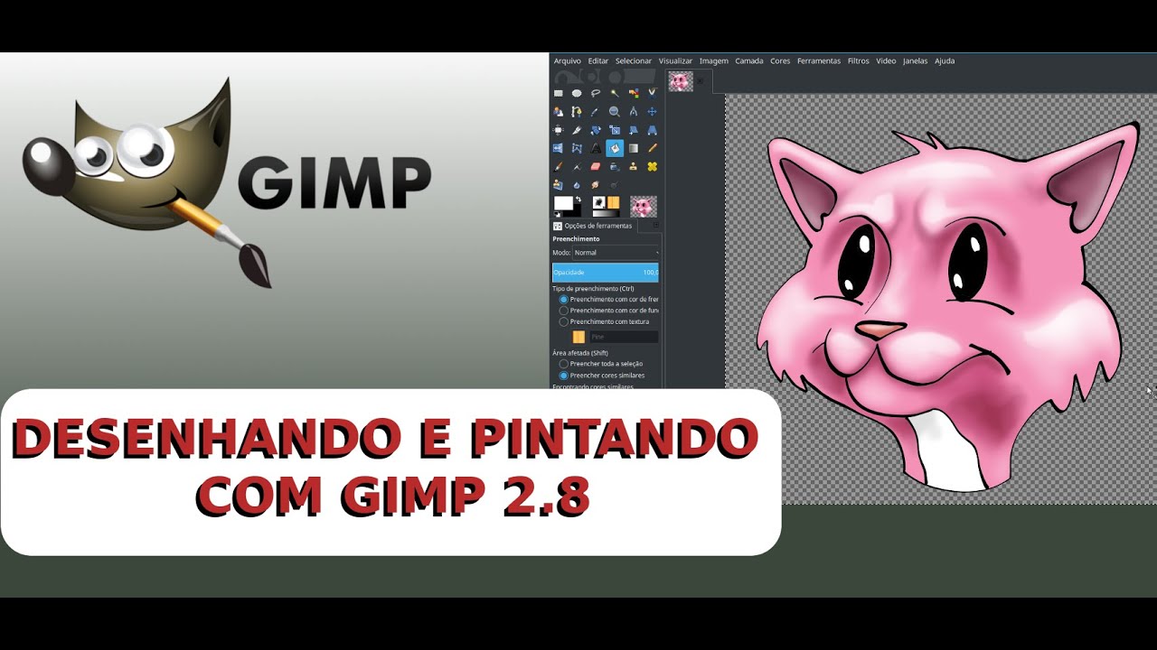 como desenhar e pintar com gimp 2.8, viva o software livre!!!