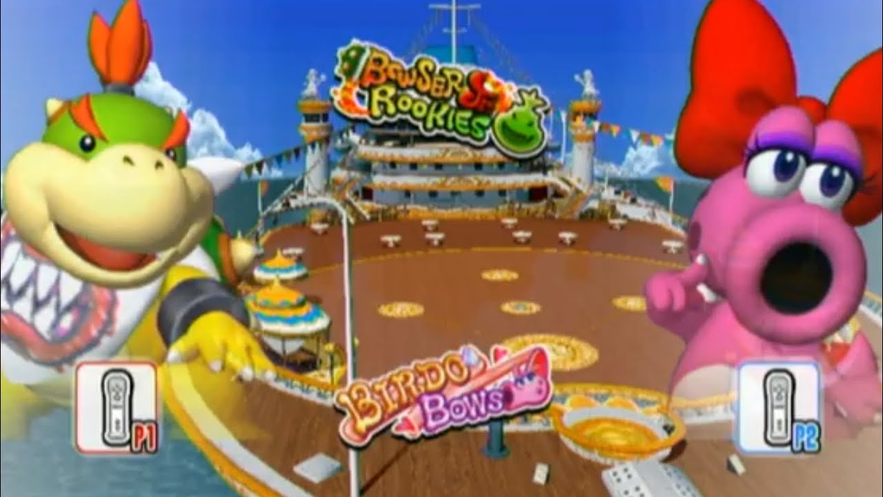 Mario Super Sluggers - Bowser Jr. Rookies Vs. Birdo Bows Exhibition Match #1 (Me Vs. My Mom)