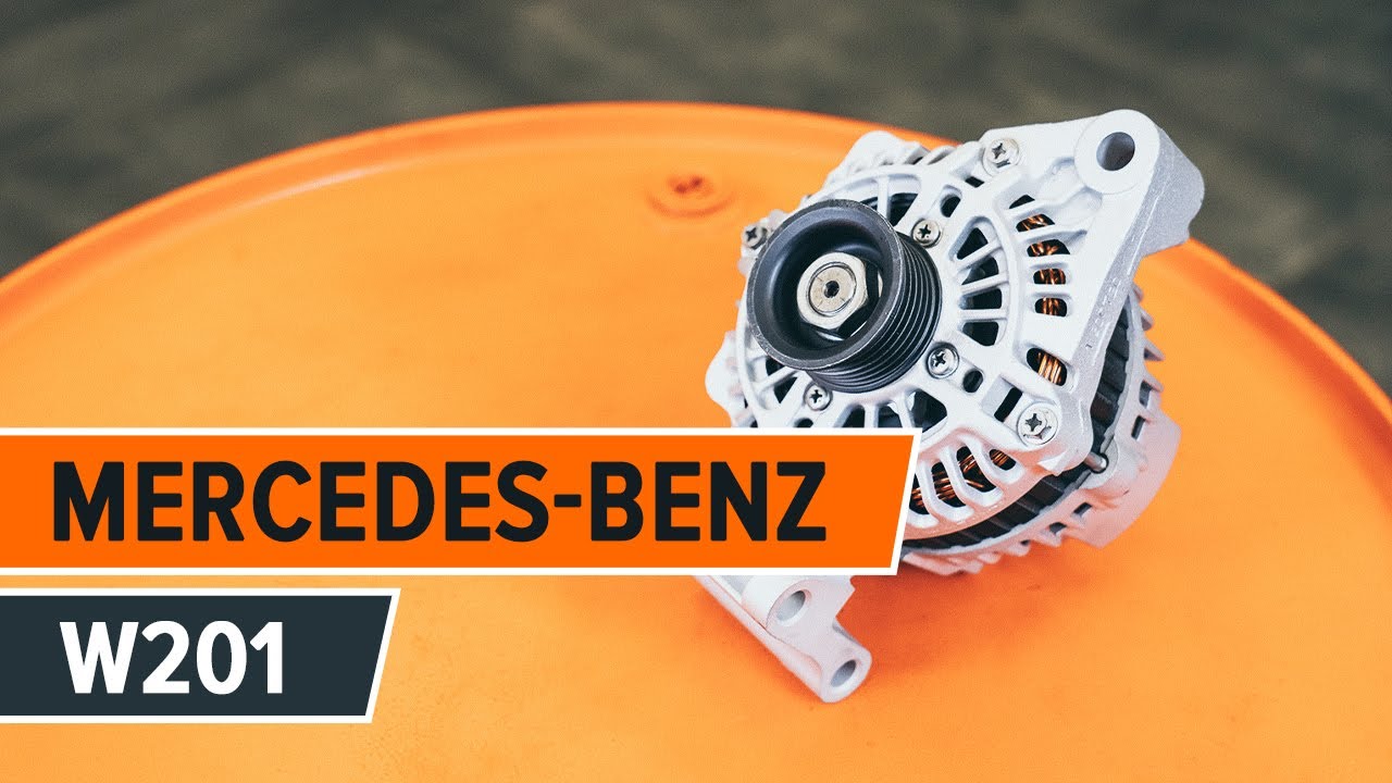 How to change alternator on MERCEDES-BENZ 190 W201 TUTORIAL | AUTODOC
