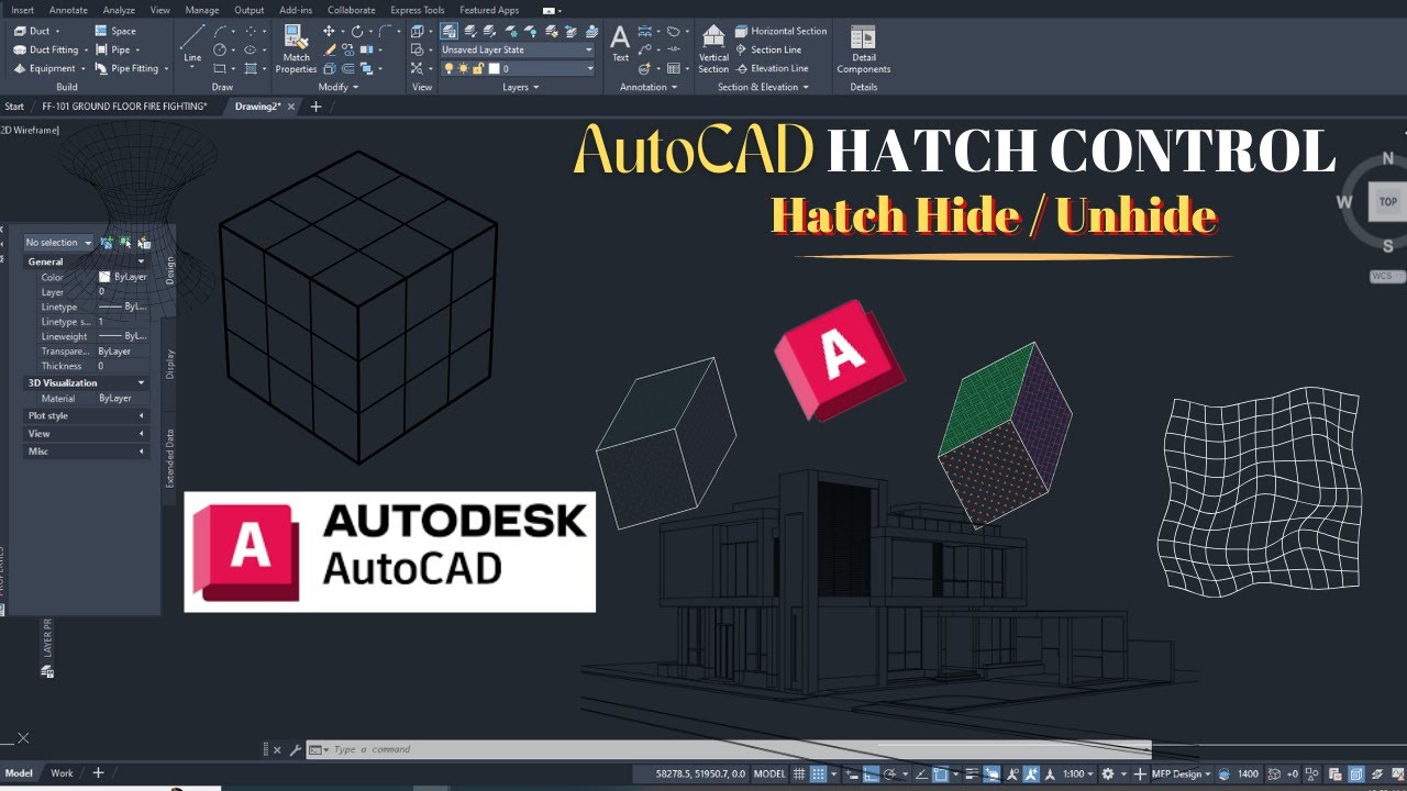 How to Hide or Unhide the Hatch AutoCAD | Hide Hatch in AutoCAD 2024 Tips & Tricks #autocadtips