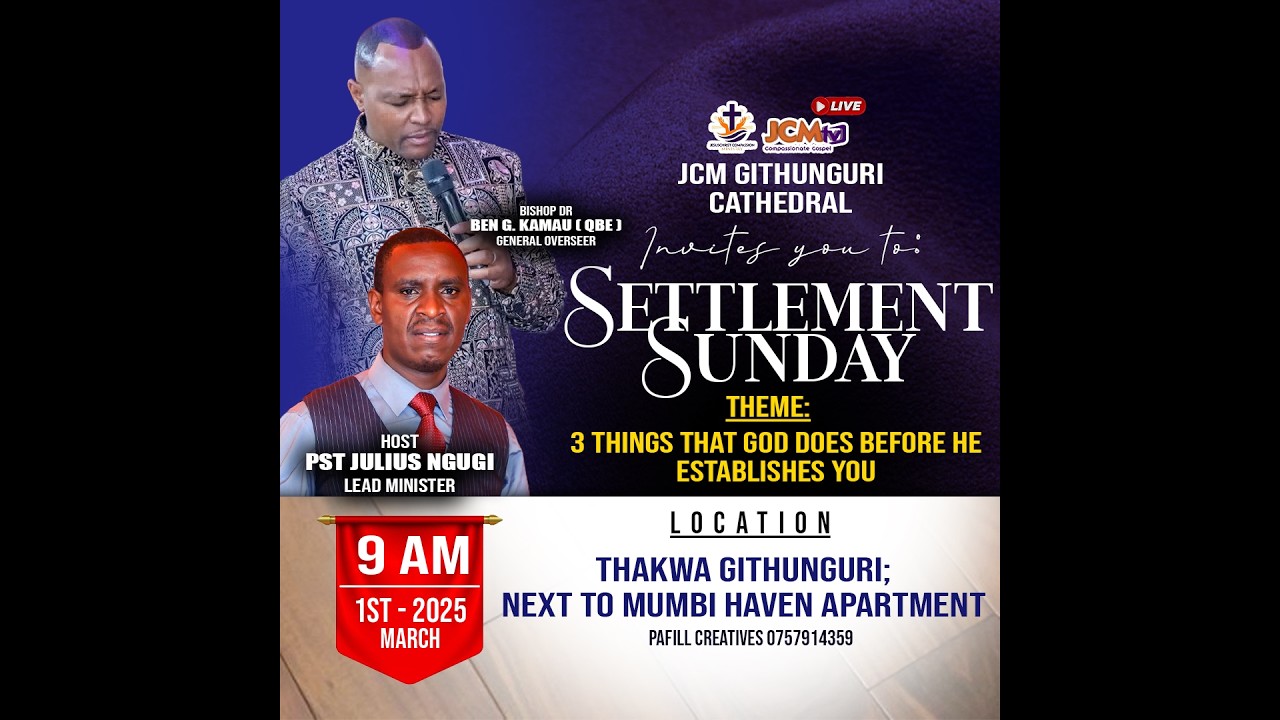 WELCOME TO:- || 3 Things That God Does Before He Establishes You Settlement Sunday ||