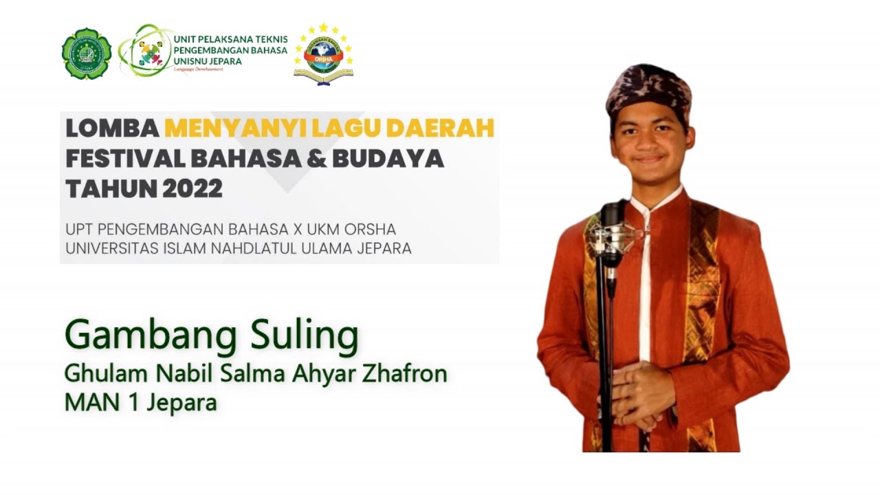 JUARA 1 - Lomba Menyanyi Lagu Daerah - Gambang Suling