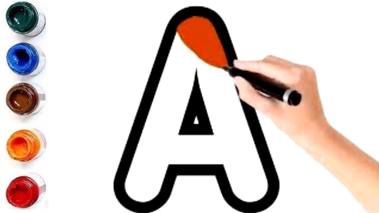 Let's Learn To Draw and Paint Alphabet A To Z For Kids, abcdefghijklmnopqrstuvwxyz for Kids, ABC Art