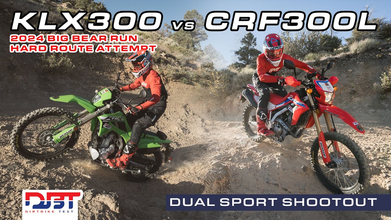 Conquering The Big Bear Run Hard Route | KLX300 vs CRF300L Dual Sport Shootout