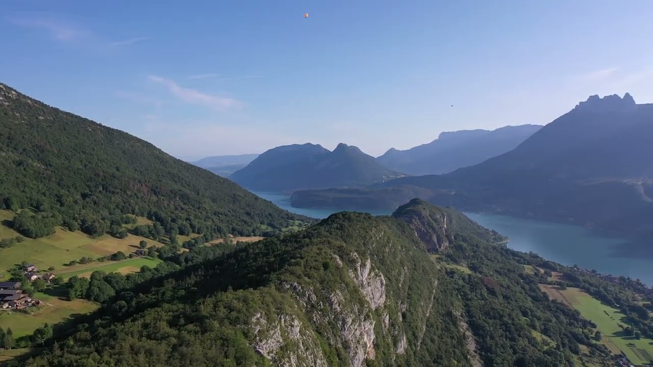 Flying around Lake Annecy and Camping L'Ideal