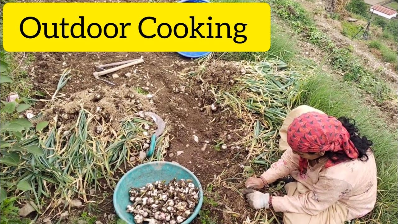 Outdoor Cooking and Farming with family | Mountain Life | Hard work and Struggle