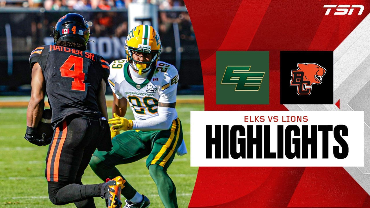 CFL WEEK FIVE: Edmonton Elks vs. BC Lions | Full Highlights