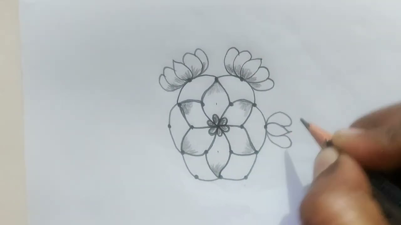 5*3 dots rangoli 🌻l#art #kolamrangoli #dailyrangoli #dailyrangoli #rangoli #easyrangoli #simple
