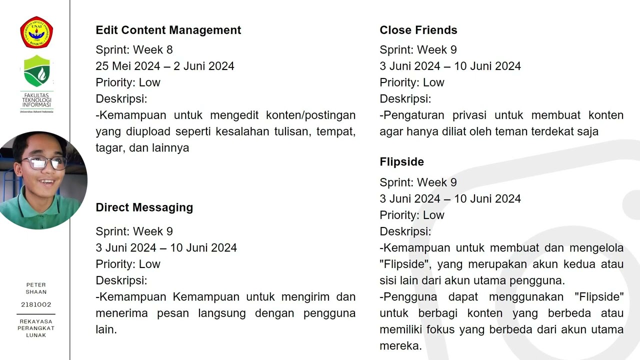 Software Requirements Specification Aplikasi Instagram | Rekayasa Perangkat Lunak
