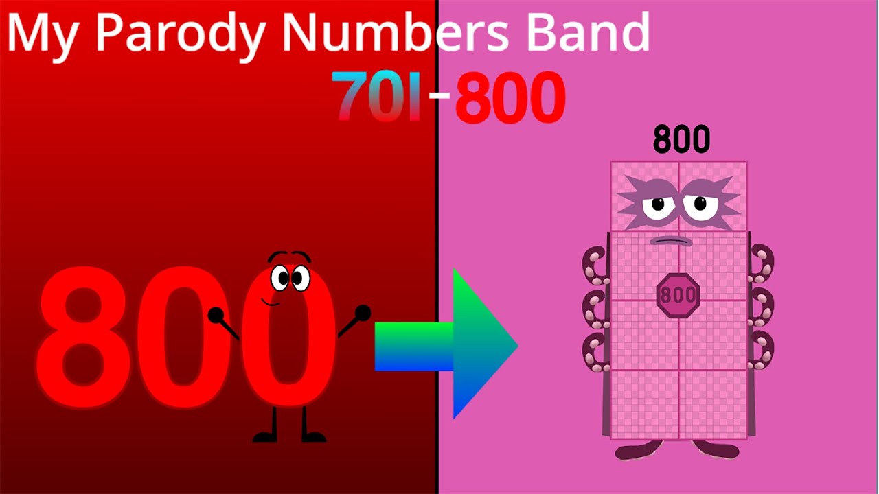 My Parody Numbers Band (701-800) But Uncannyblock band giga different (Comparison) (S8 :D) Remix-8