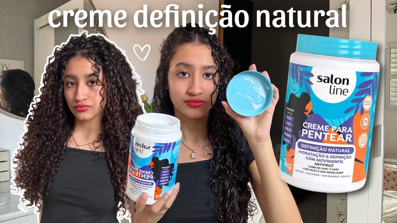 testei o creme DEFINIÇÃO NATURAL da salon line no meu cabelo cacheado⭐️💗