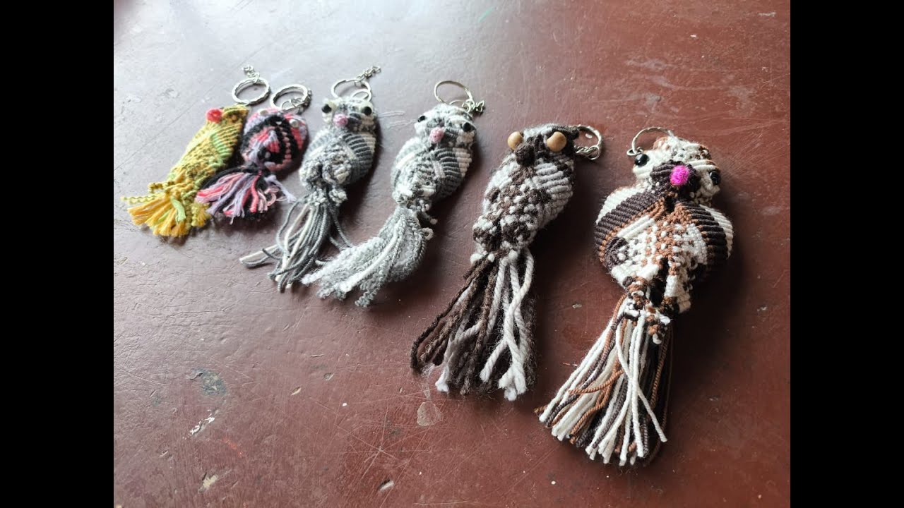 Macramé (Llavero de Búho)