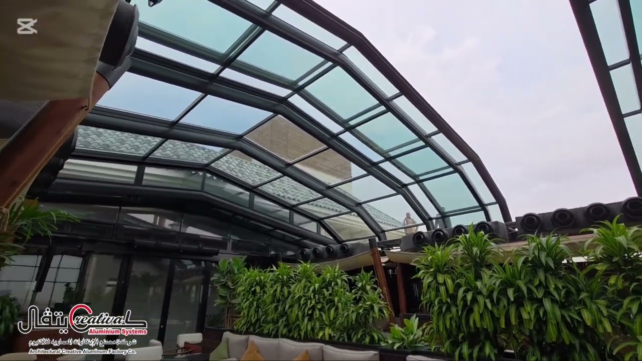 - قبه سماويه متحركه أتوماتيكياً Motorized Retractable  Skylightلمطعم_لاهوLahute -بالرياضHarthy  ‎@Al