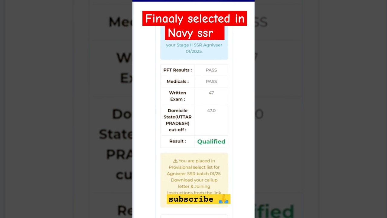 NAVY SSR 1 2025 second merit list out #navyssr #navy result # navy #indian navy #shorts