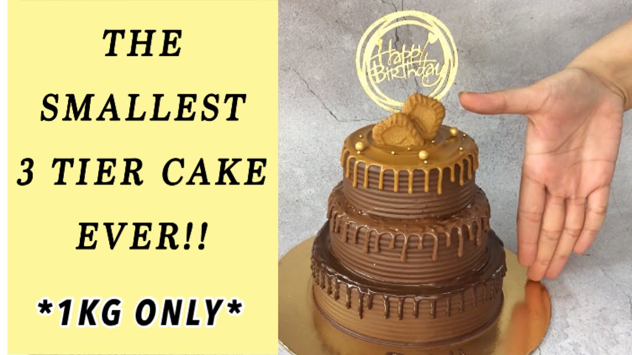 3 TIER CAKE IN 1KG ONLY | Smallest 3 Tier Cake | EGGLESS Biscoff, Nutella, ChocolateTruffle Cake