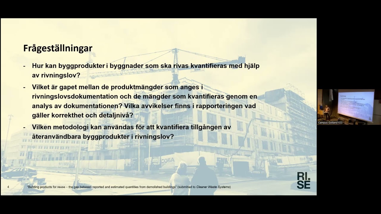 ASSURE Filip Ericsson: Gapet mellan rapporterade och uppskattade produktmängder i rivningslov