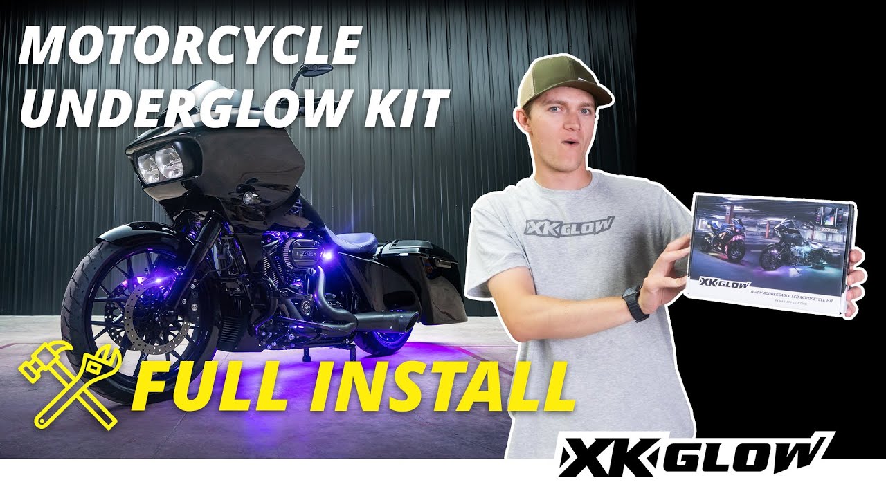 Installing XKmax LED Motorcycle Underglow Kit – Universal Fit #motorcycle   #ledlightingdesign