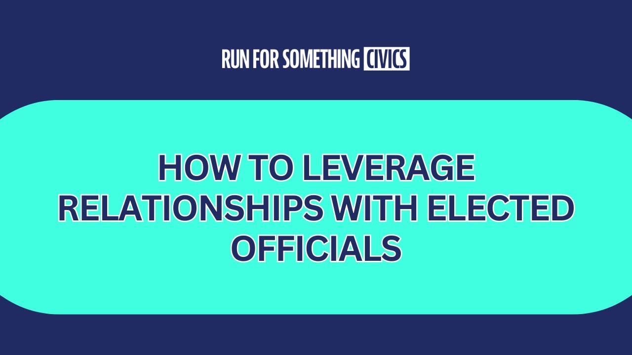 Tips for Connecting With Elected Officials