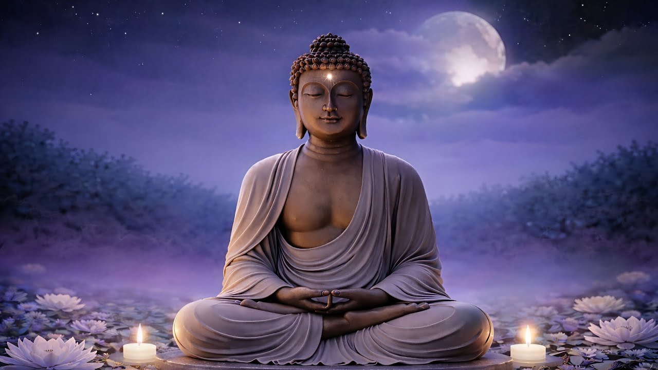 Zen Flute & Singing Bowl Music for Meditation & Sleep (3 Hours) 🧘 Buddha | Soft Night Ambience | 4K