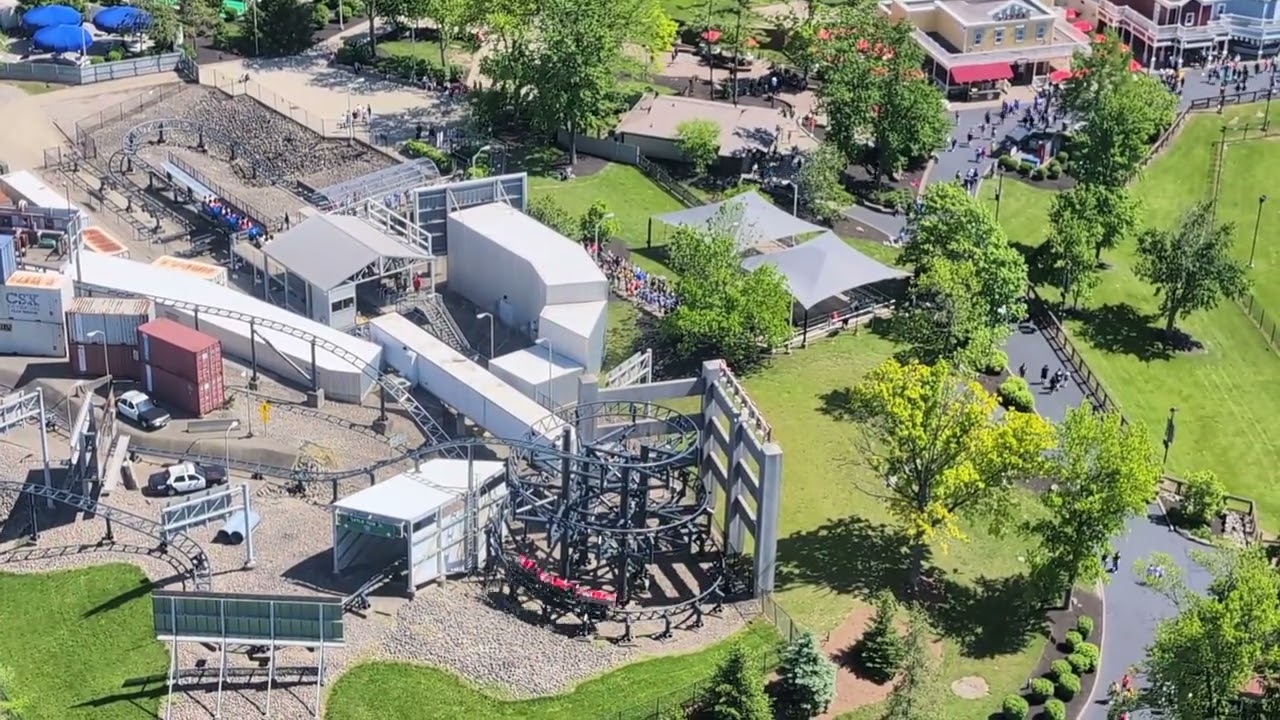 Queen City Stunt Coaster at Kings Island Off Ride Footage! (Copyright Free!)