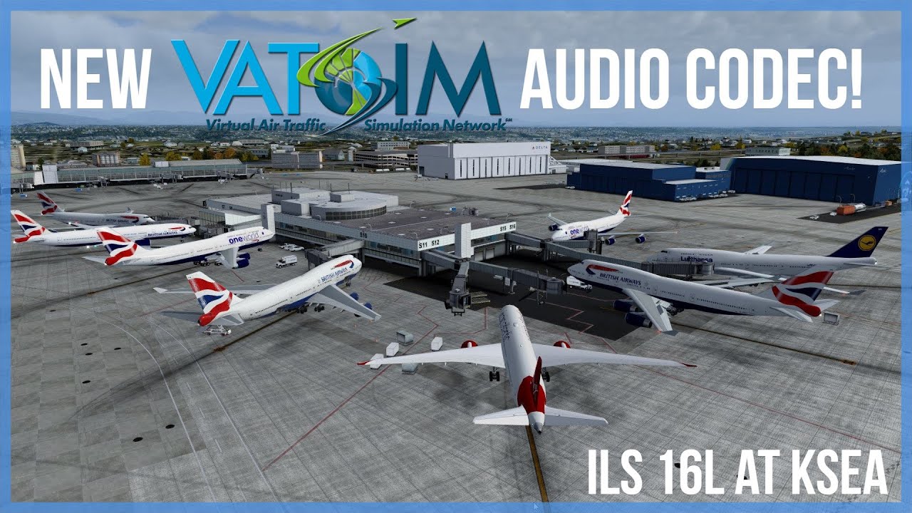 [P3D] ✈ NEW VATSIM Audio Codec! ✈ | ILS 16L Approach @ KSEA - Seattle Tacoma