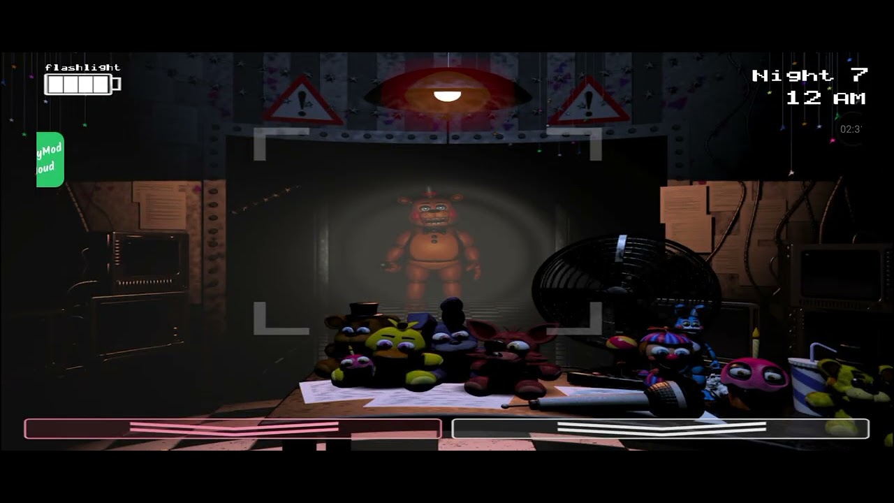 Jugando fnaf 2