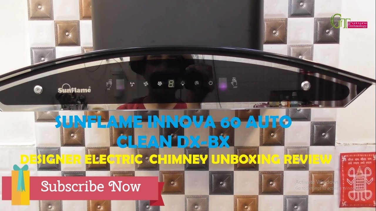 Sunflame Innova 60 Auto clean DX-BX Designer Electric Chimney Unboxing  | best for modular kitchen