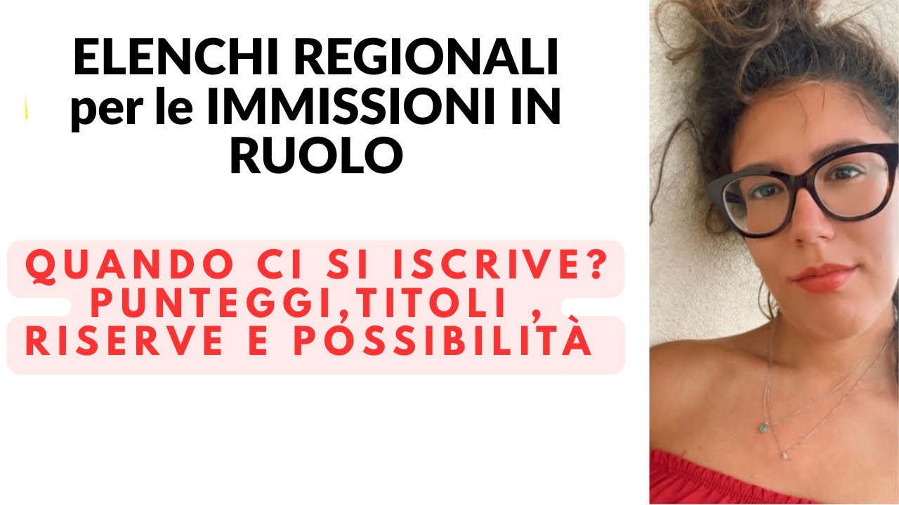 ELENCHI REGIONALI:POSSIBILITÀ REALI ,TEMPI E PUNTEGGI