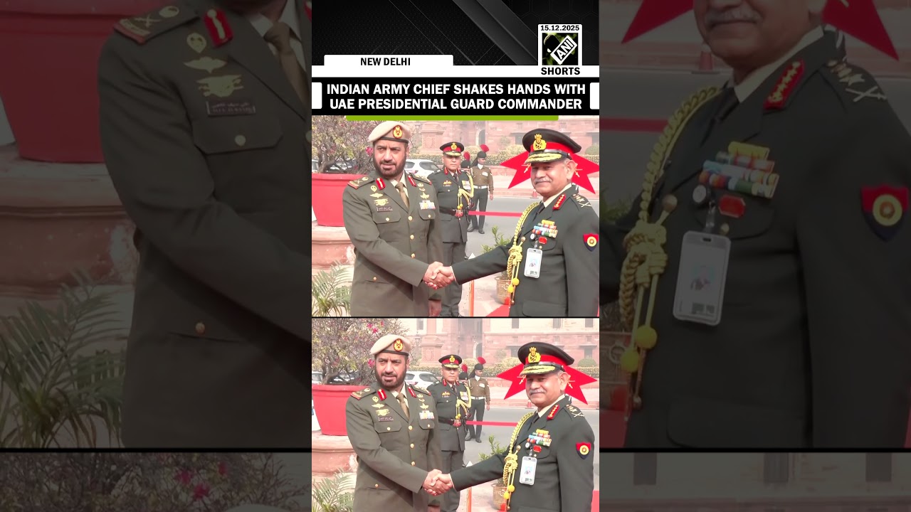 Indian Army Chief General Upendra Dwivedi welcomes UAE Presidential Guard Commander, Saif Al Kaabi