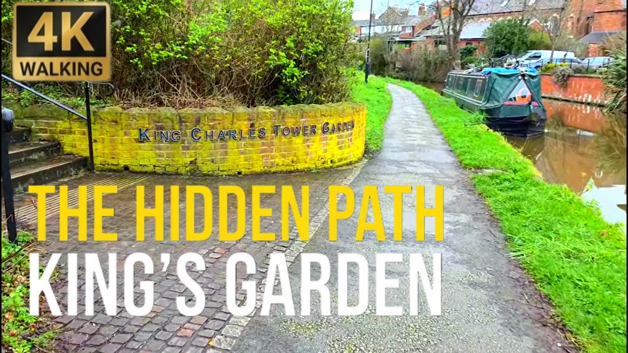 Chester Canal Walk 🇬🇧 King Charles Garden & Historic Bridges 4K 60fps ULTRA HD