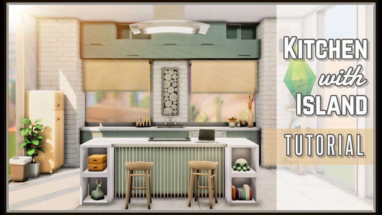 Kitchen and Kitchen Island Tutorial/Ideas (No CC - No Mods) - The Sims 4 Tutorial