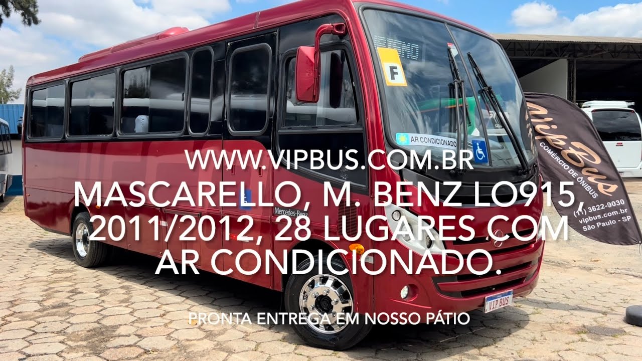 Micro ônibus rodoviário Mascarello, M. Benz LO915, 11/12, ar condicionado. R$170.000,00 Vip Bus