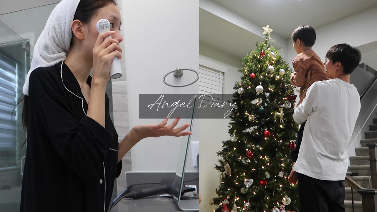 Angel Diary | Decorating for Christmas, Aiden Cooking, Skincare