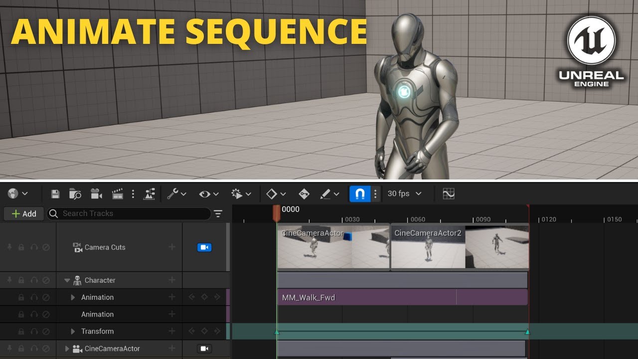 Как анимировать последовательность в Unreal Engine 5 (легко)