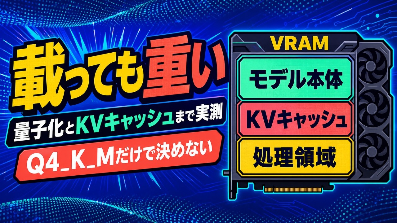 Q4_K_Mだけでは決まらない、ローカルLLMの必要VRAM実測ガイド