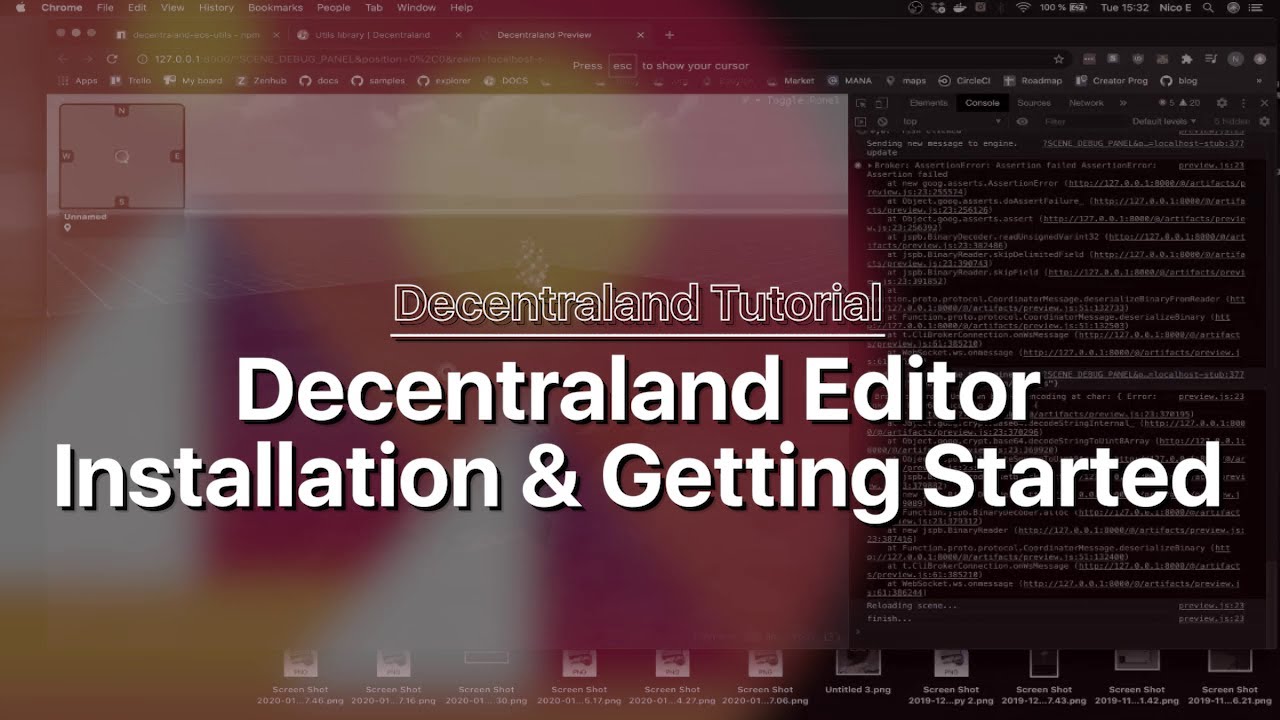 Decentraland Tutorial - Editor: Installation and getting started