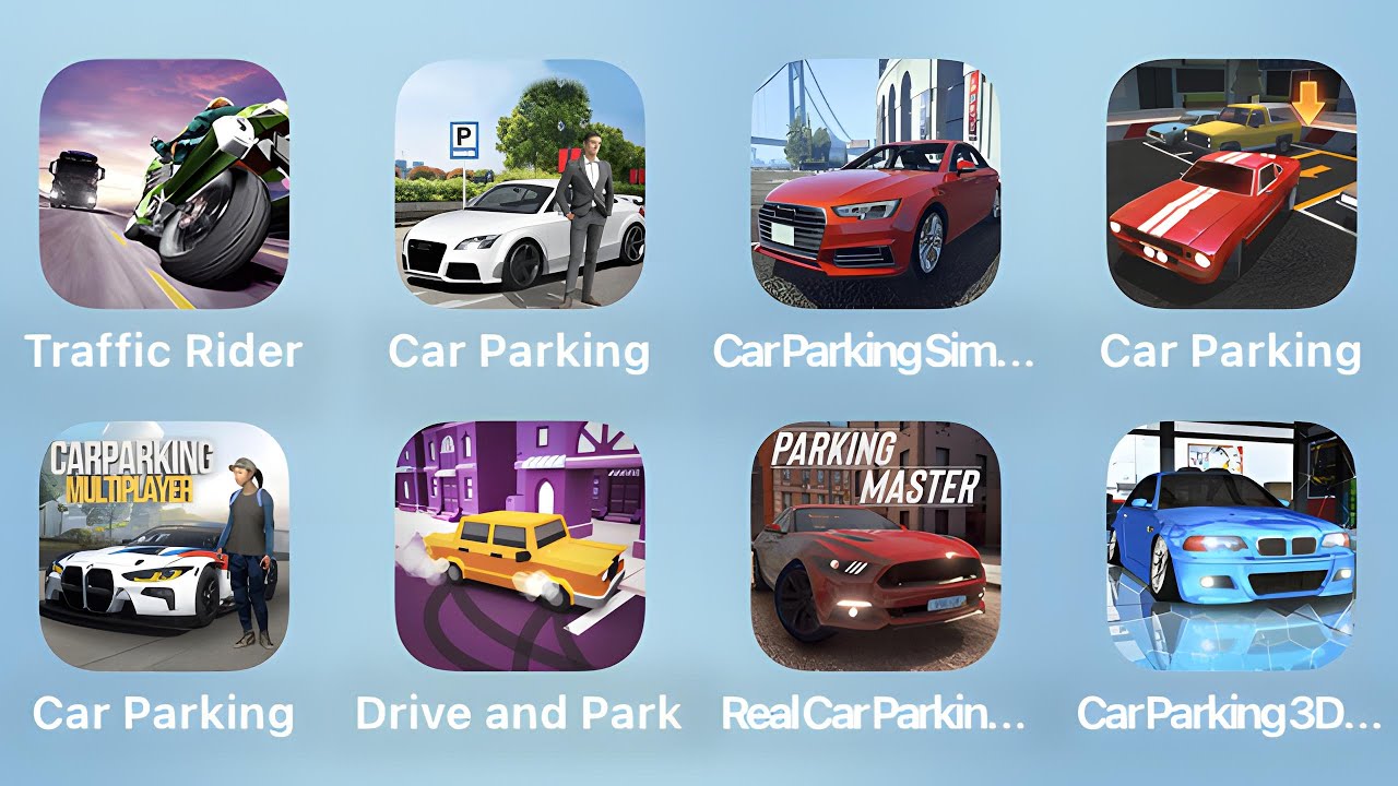 Traffic Rider, Car Parking, Car Parking Simulator, Real Car Parking and More Car Games iPad Gameplay