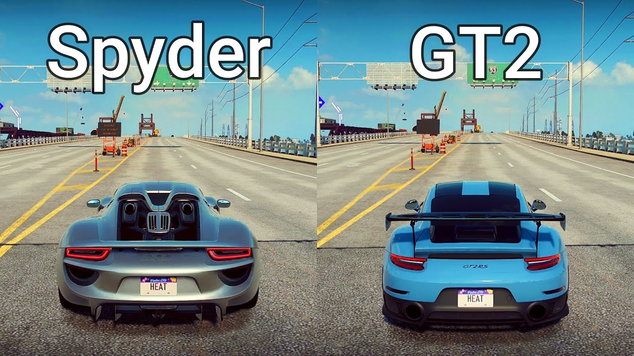 NFS Heat: Porsche 918 Spyder vs Porsche 911 GT2 RS - Drag Race
