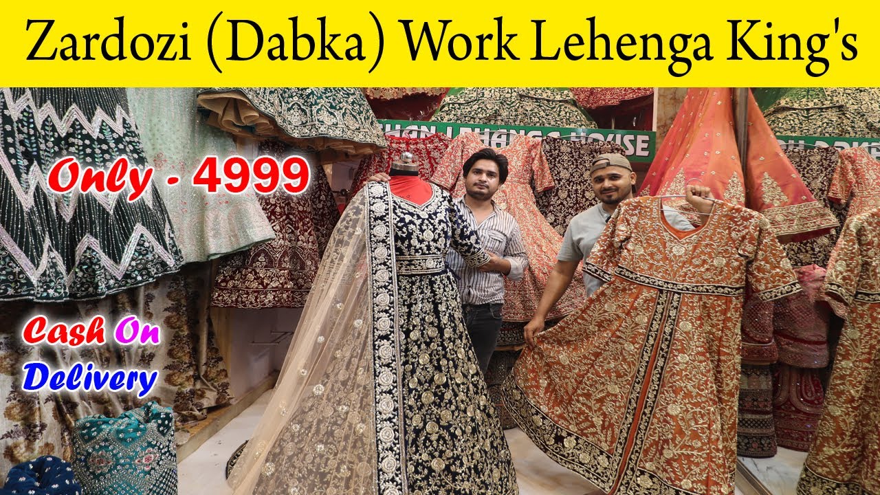 Zardozi (Dabka) Work Lehenga King's Gulshan Lehenga House | Only - 4999