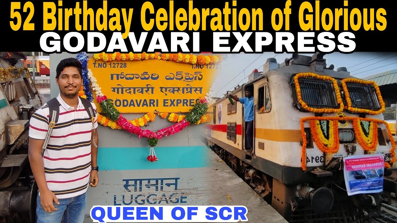 Godavari SF Express Train * Celebrating 52nd Birthday * | Queen of SCR | Hyderabad Railway Station