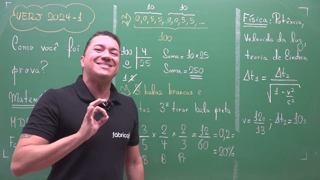 Gabarito UERJ 2024 (1º EQ) - COMENTÁRIOS SOBRE A PROVA DO VESTIBULAR UERJ 2024