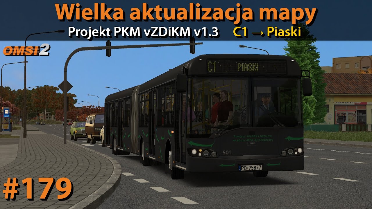OMSI 2 #179: Wielka aktualizacja mapy | Projekt PKM vZDiKM v1.3 - 🚍C1 | Solaris Urbino 18 II