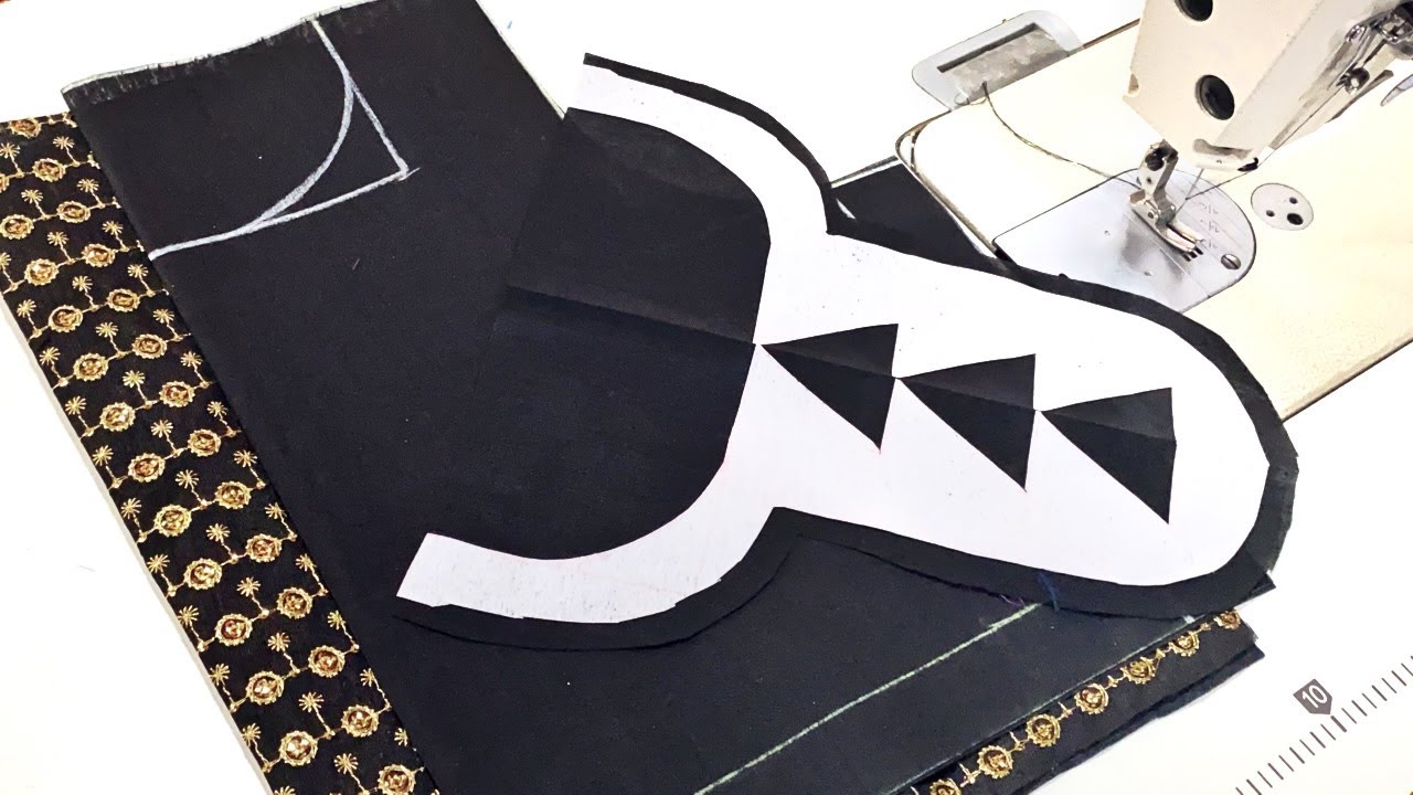 Boat Neck Designer Blouse Cutting & Stitching